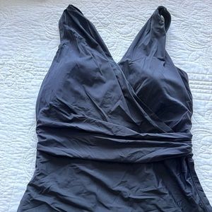 Lands End Black Tankini Top